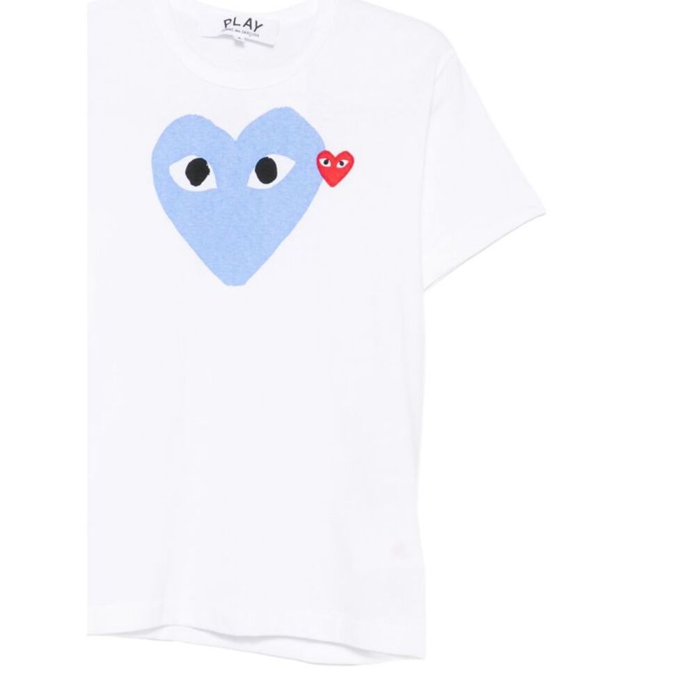 Comme Des Garçons Play Women Logo Cotton T-Shirt - Picture 3 of 3